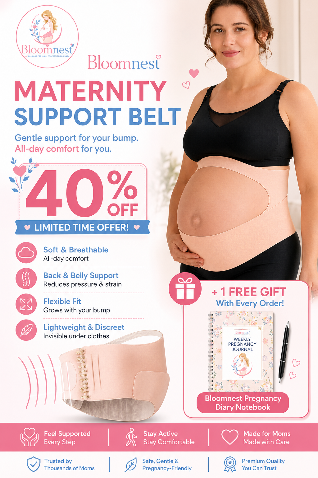 BloomNest Maternity Support Belt