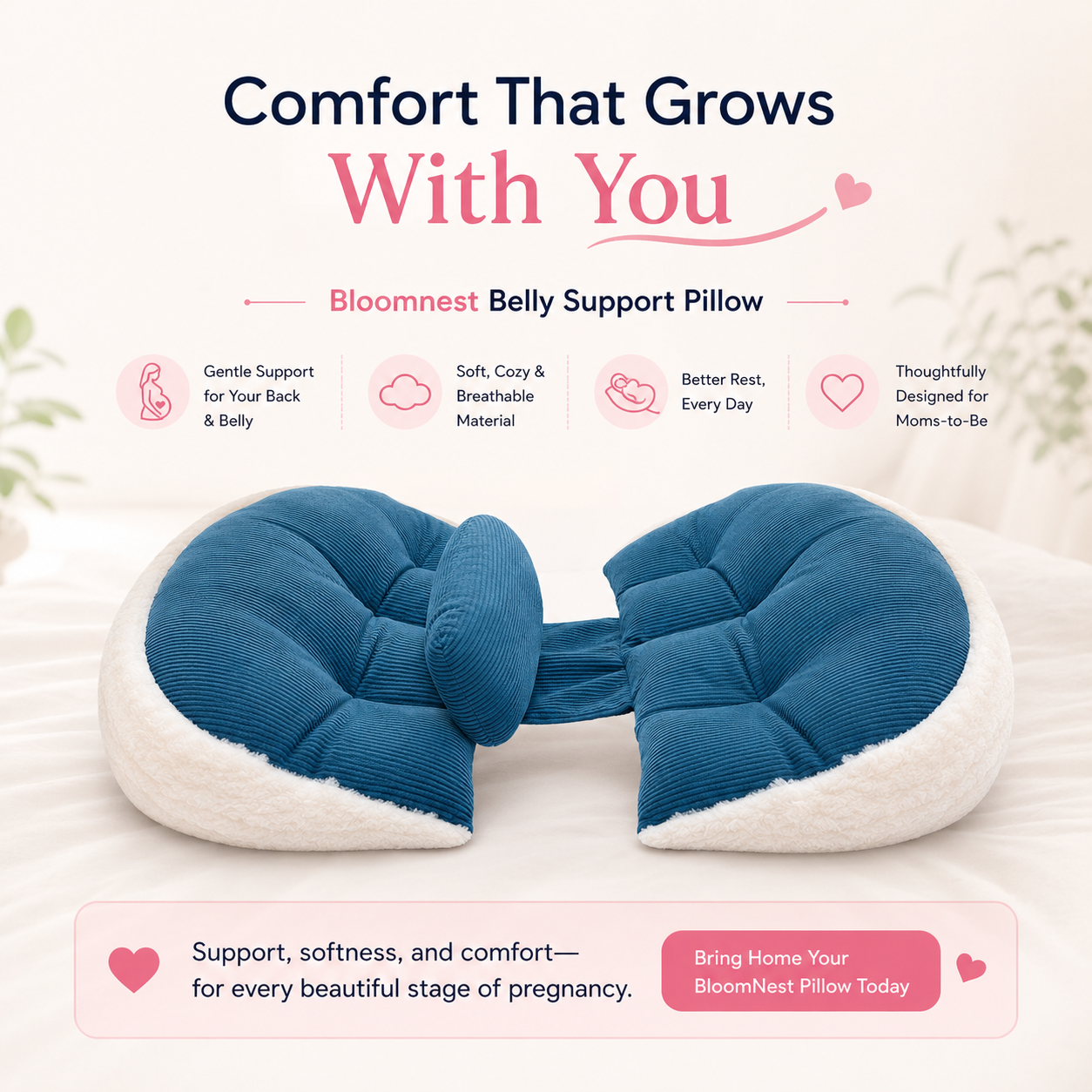 Bloomnest Belly Support Pillow